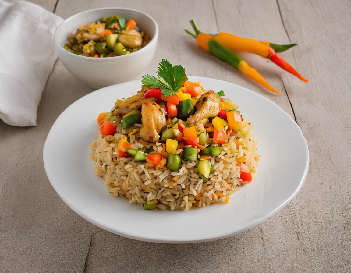 Arroz Integral con Pollo y Verduras para Intolerancia a la Fructosa