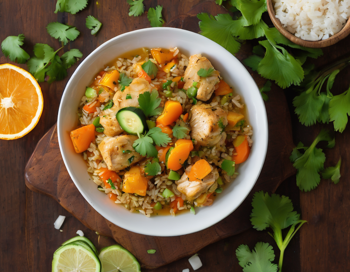 Arroz con Pollo y Verduras Low-FODMAP