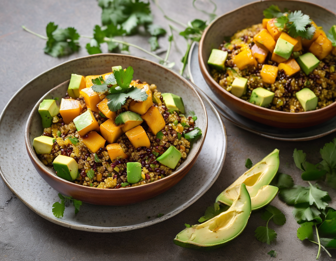 Calabaza Asada con Quinoa y Aguacate