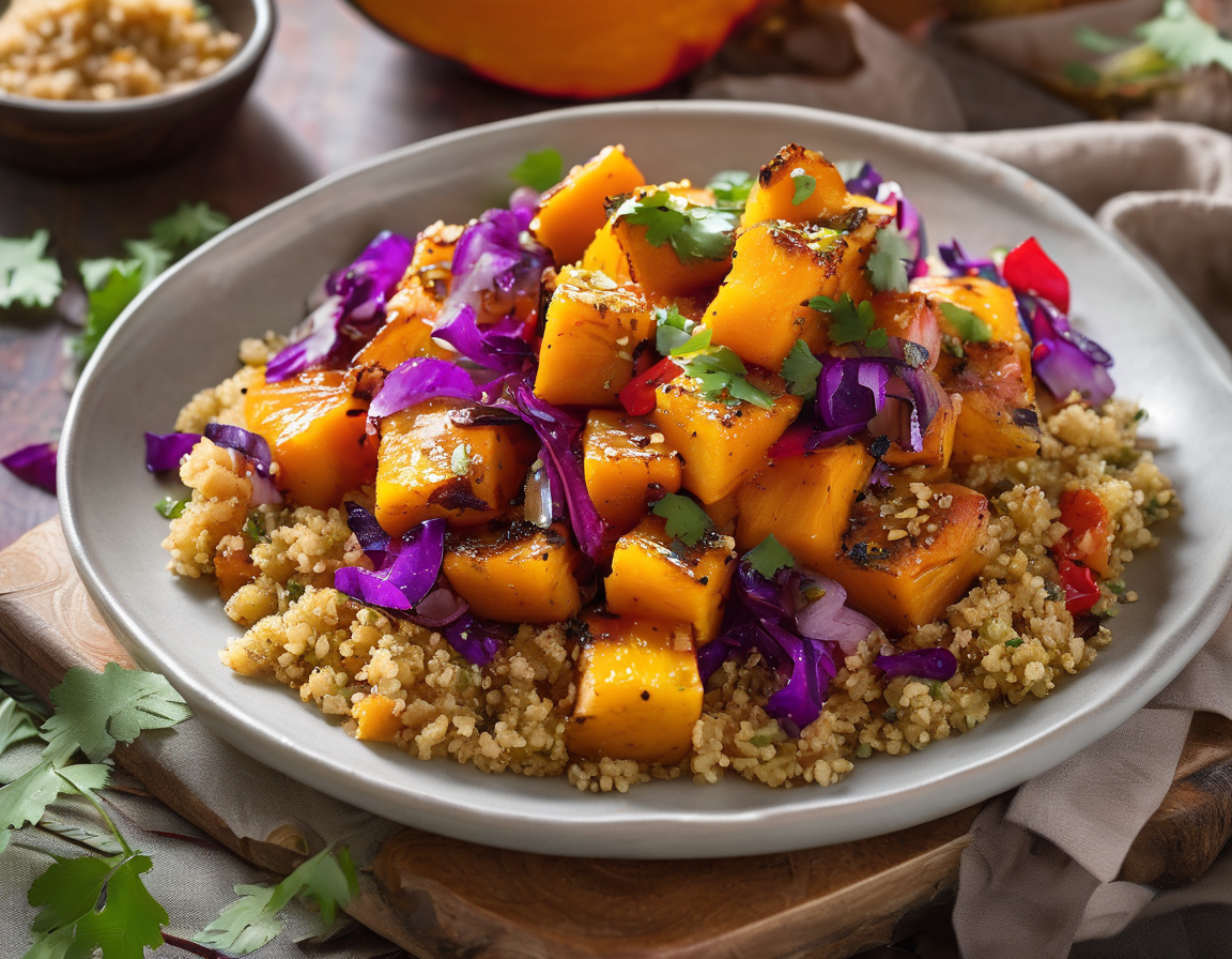 Calabaza Asada con Pollo y Quinoa