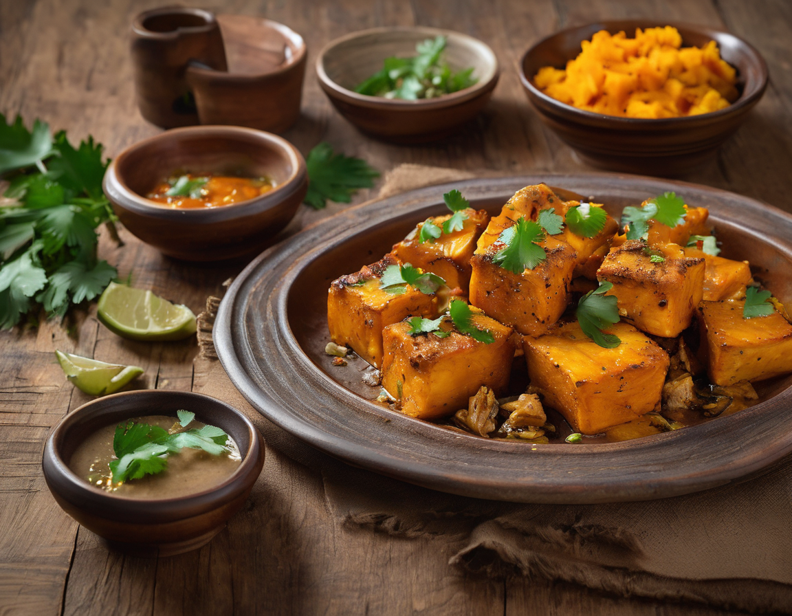 Calabaza Asada con Pollo y Especias Latinas