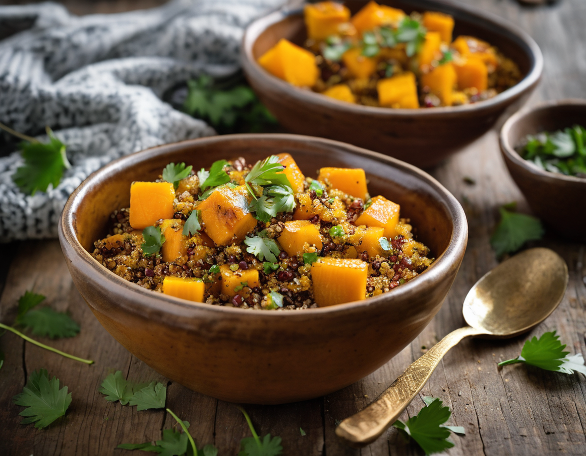 Calabaza Asada con Especias Latinas y Quinoa