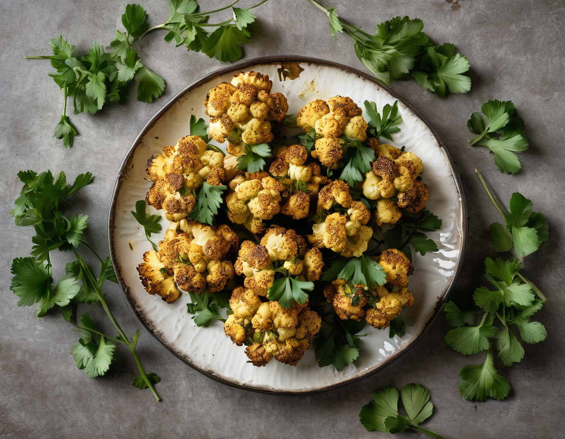 Coliflor Asada con Hierbas Latinas