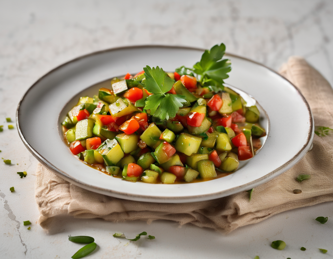 Habas Salteadas con Calabacín y Tomate