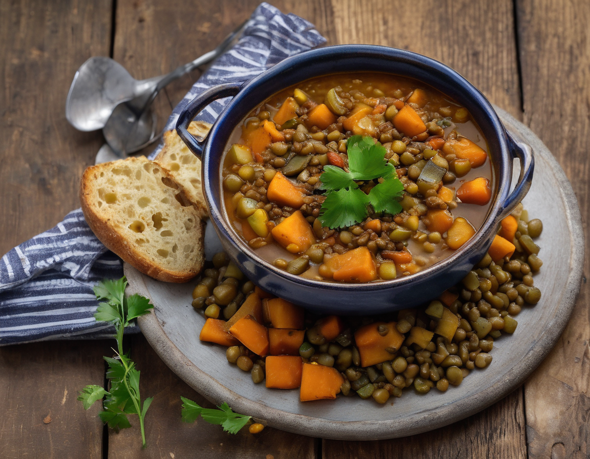 Lentejas Suaves con Verduras al Estilo Mediterráneo