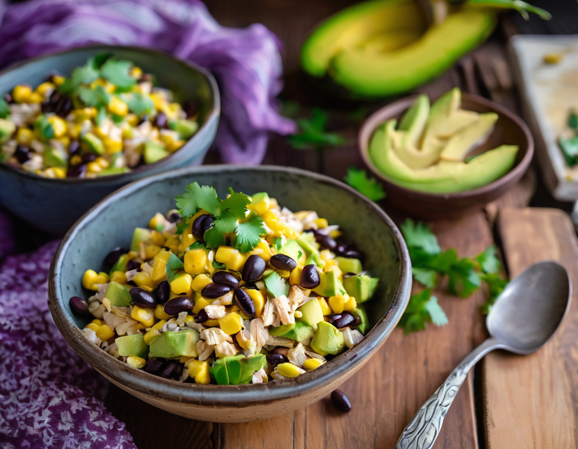 Ensalada de Maíz con Pollo y Aguacate