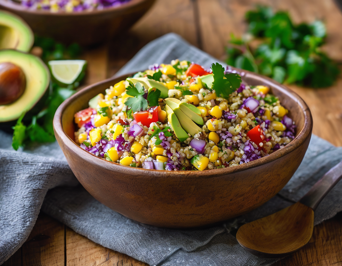 Ensalada de Maíz con Aguacate y Quinoa