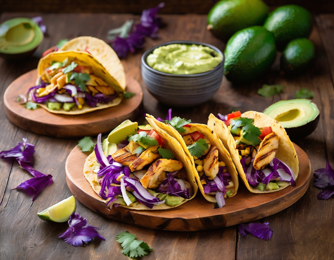 Tacos de Maíz con Pollo y Aguacate