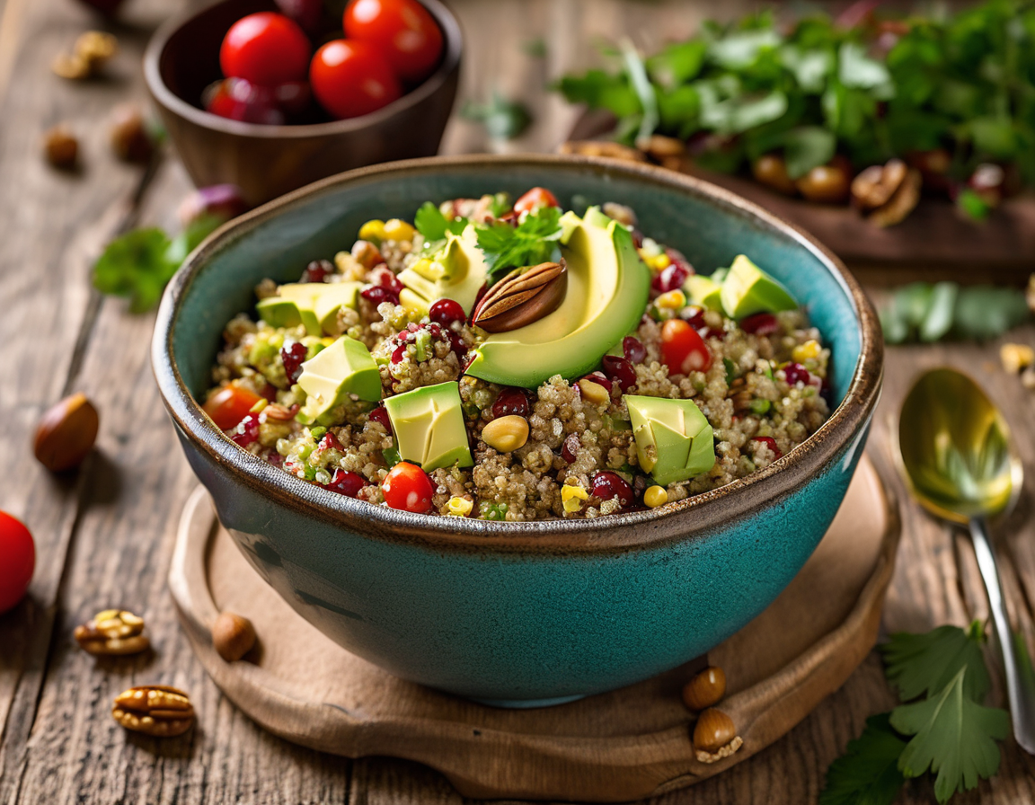 Ensalada de Quinoa con Nueces y Aguacate