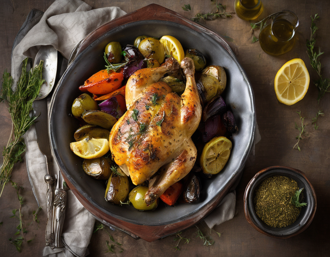 Pollo al Horno con Verduras al Estilo Mediterráneo