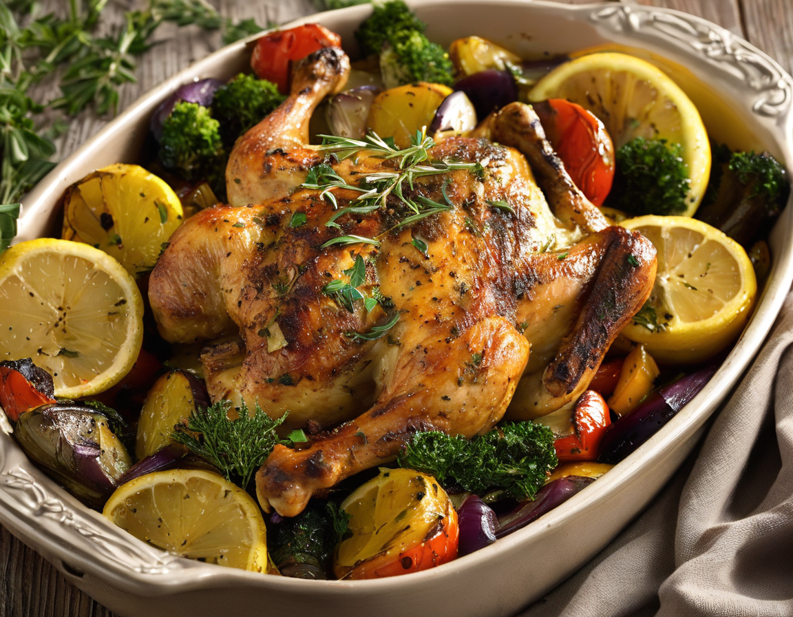Pollo al Horno con Verduras Mediterráneas
