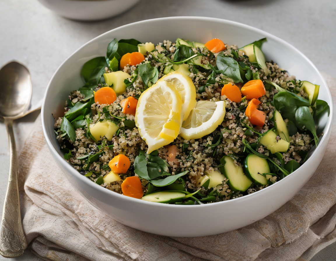 Ensalada de Quinoa Mediterránea para SIBO