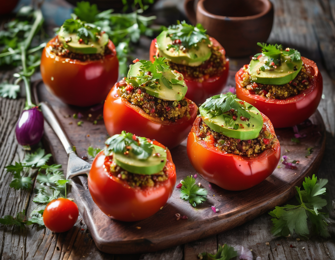 Tomates Rellenos con Quinoa y Aguacate