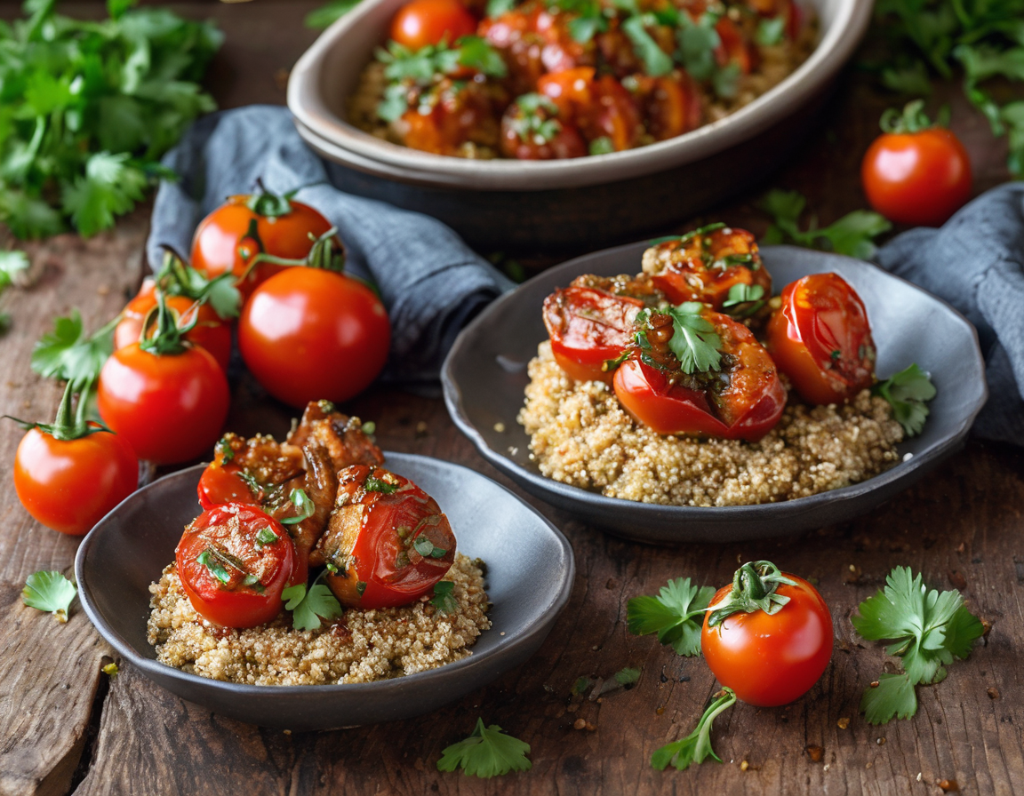 Tomates Asados con Pollo y Quinoa