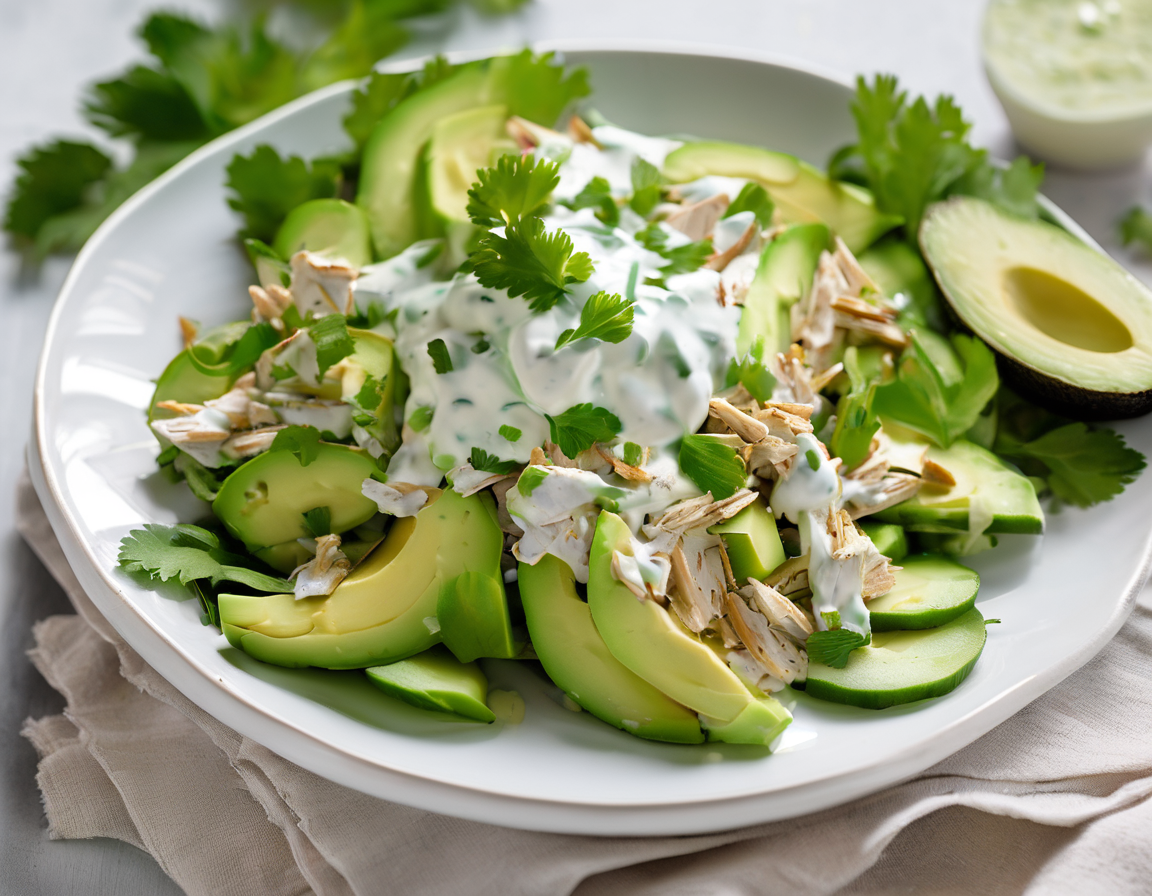 Ensalada de Yogur con Pollo y Aguacate