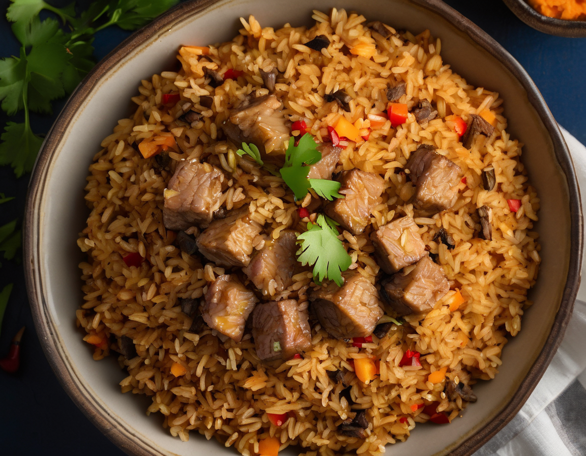 Arroz Integral con Cordero al Estilo Latino