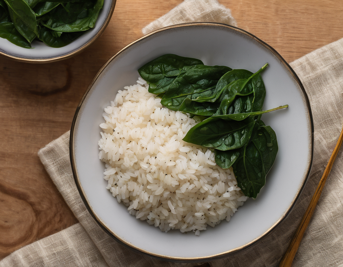 Arroz con Espinacas al Estilo Low-FODMAP