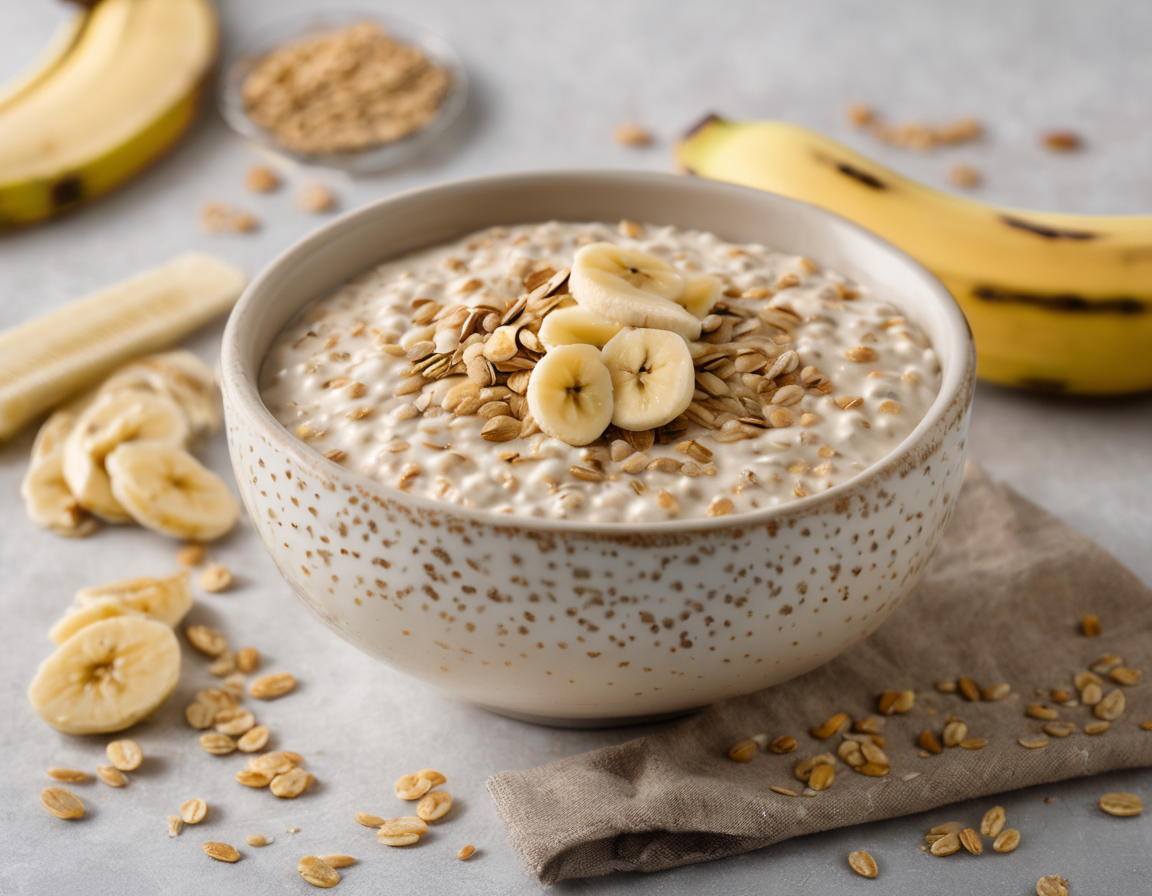Avena Cremosa con Banana y Semillas para el Estreñimiento