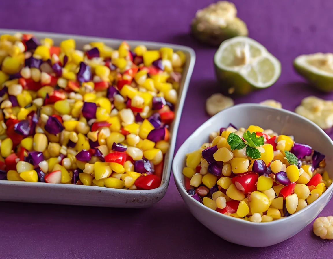 Ensalada de Maíz y Almendras con Aderezo de Lima