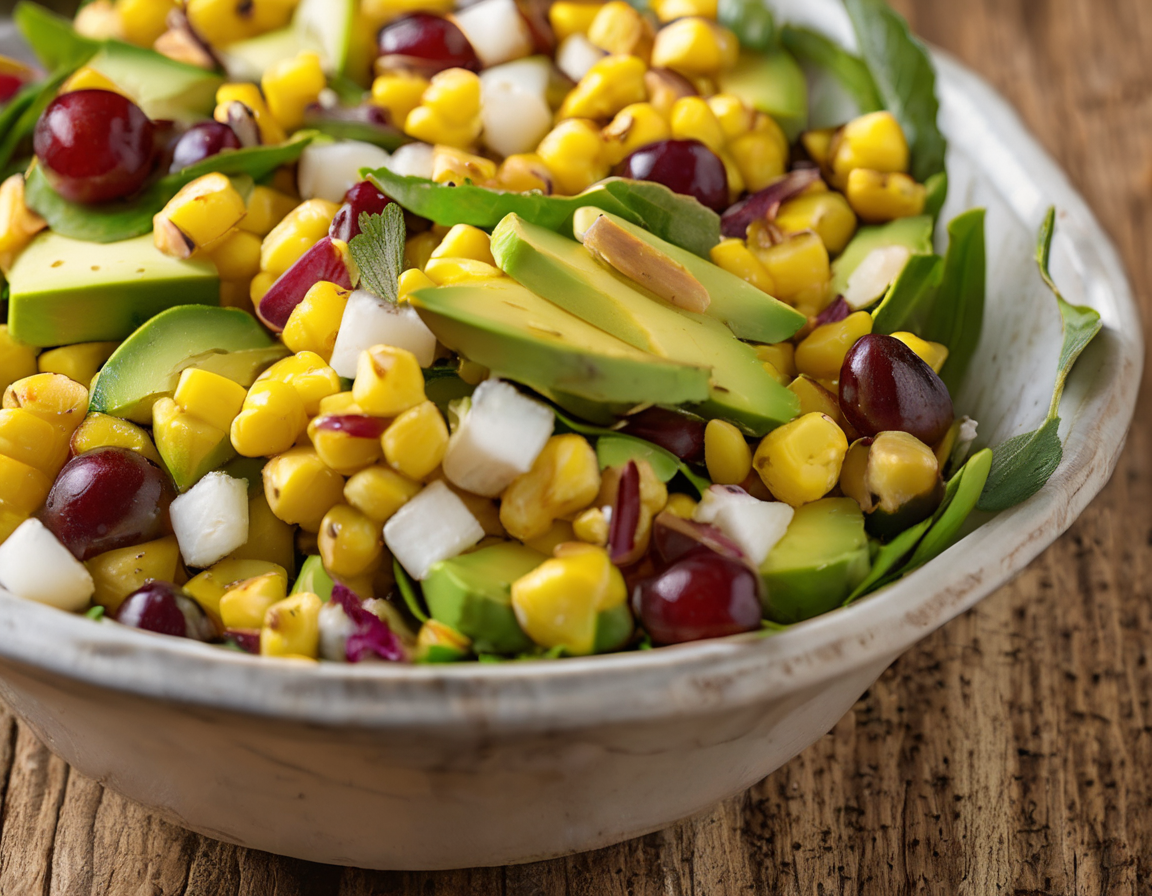 Ensalada de Maíz y Almendras con Aderezo de Lima