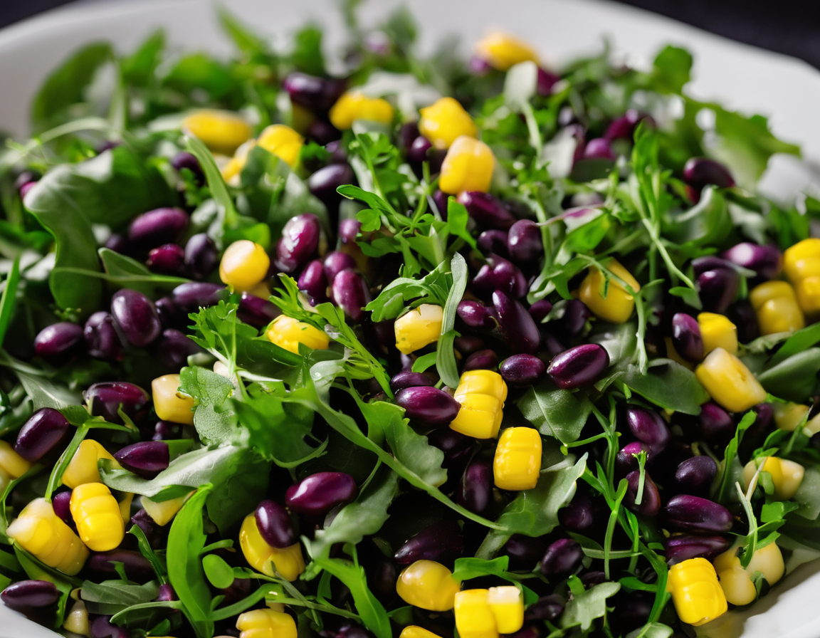 Ensalada de Maíz y Rúcula con Vinagreta de Lima