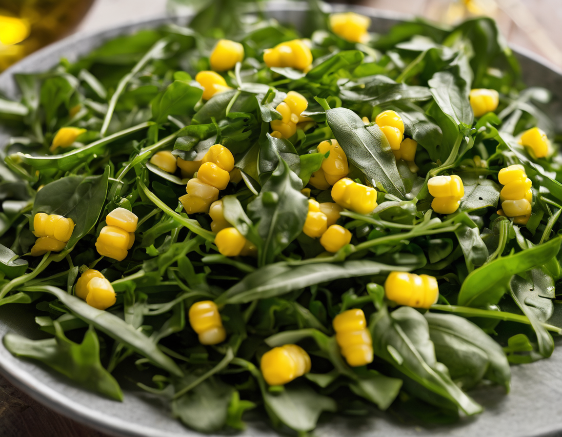 Ensalada de Maíz y Rúcula con Aderezo de Lima
