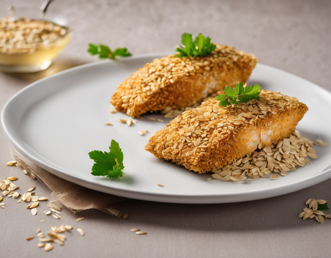 Pescado con Costra de Avena al Estilo Latino