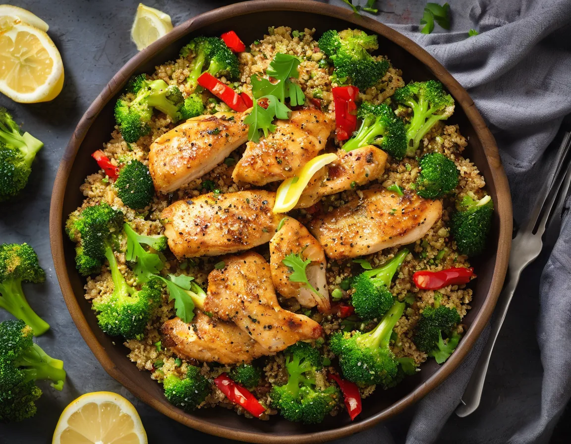 Pollo al Limón con Brócoli y Quinoa