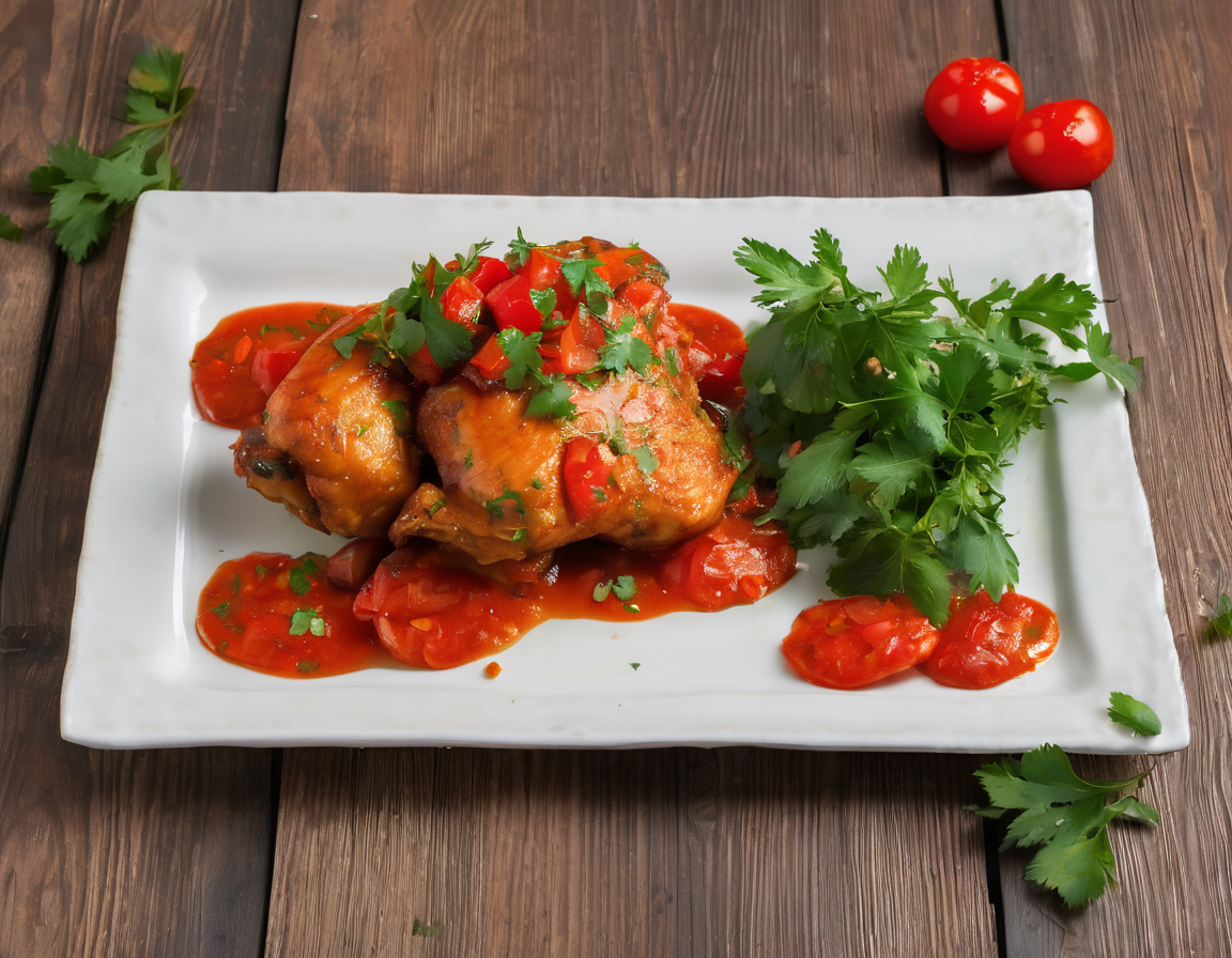 Pollo con Tomate al Estilo Latino Bajo en Fructosa