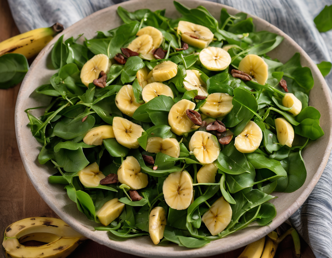 Ensalada de Rúcula con Banana Asada y Aderezo de Lima