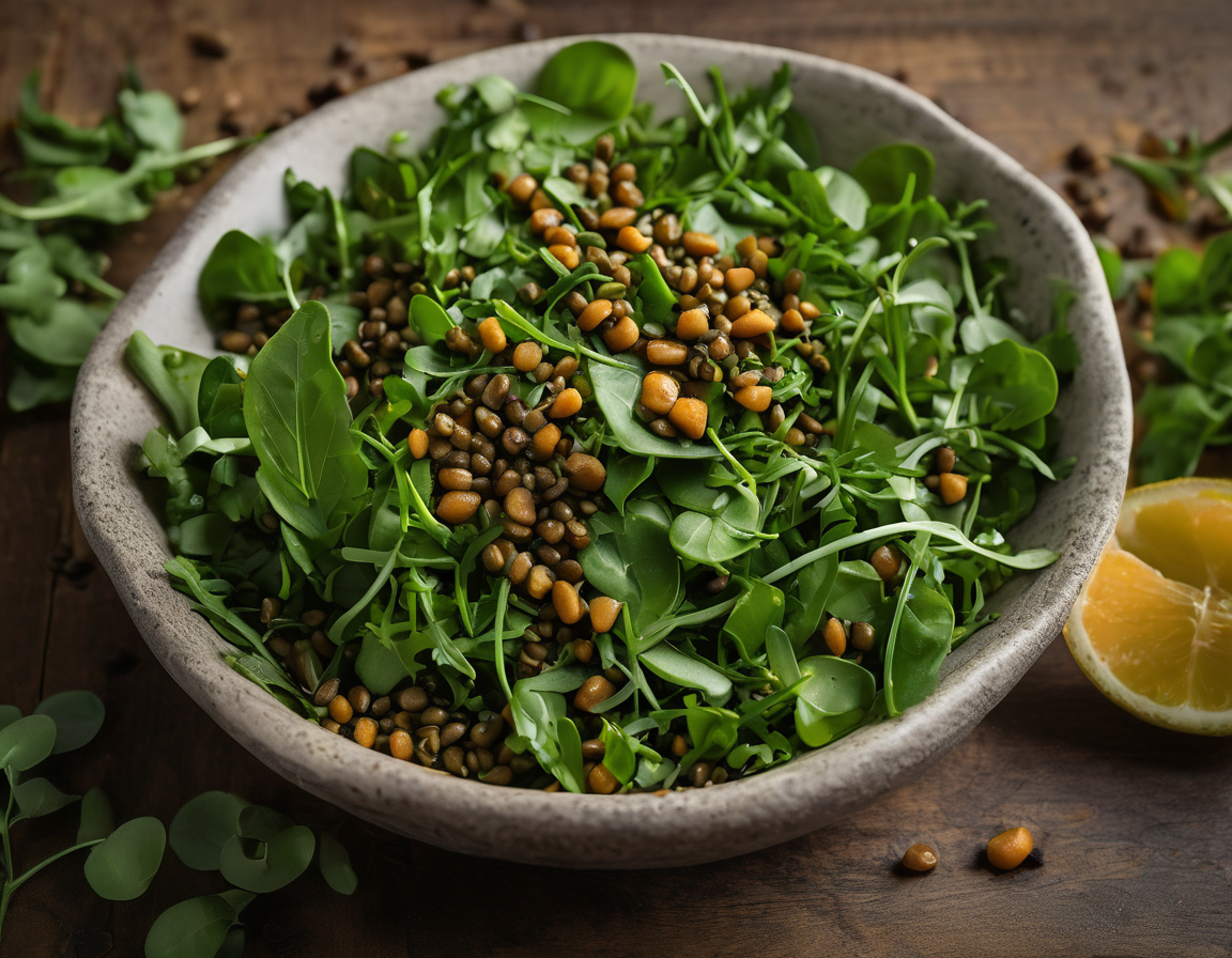 Ensalada de Rúcula con Lentejas al Estilo DASH