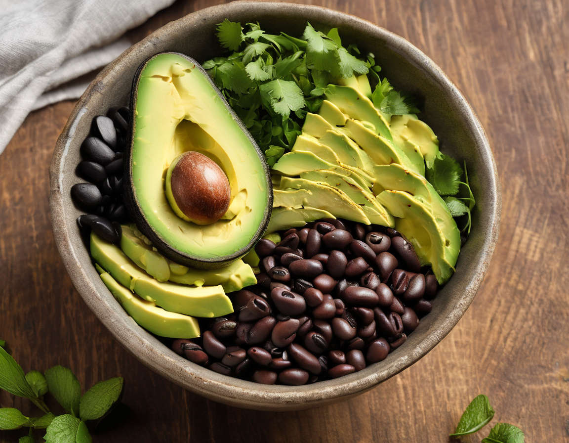 Ensalada de Poder con Aguacate y Frijoles Negros