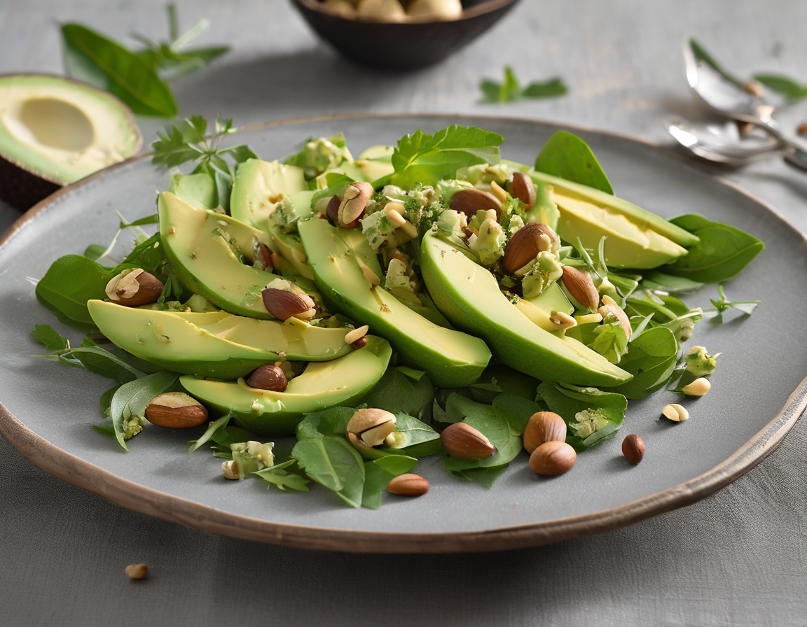 Ensalada de Aguacate con Hierbas Frescas y Nueces