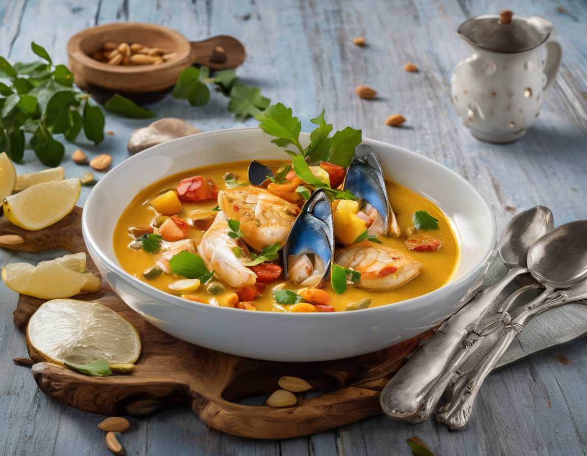 Moqueca de Pescado con Almendras y Verduras