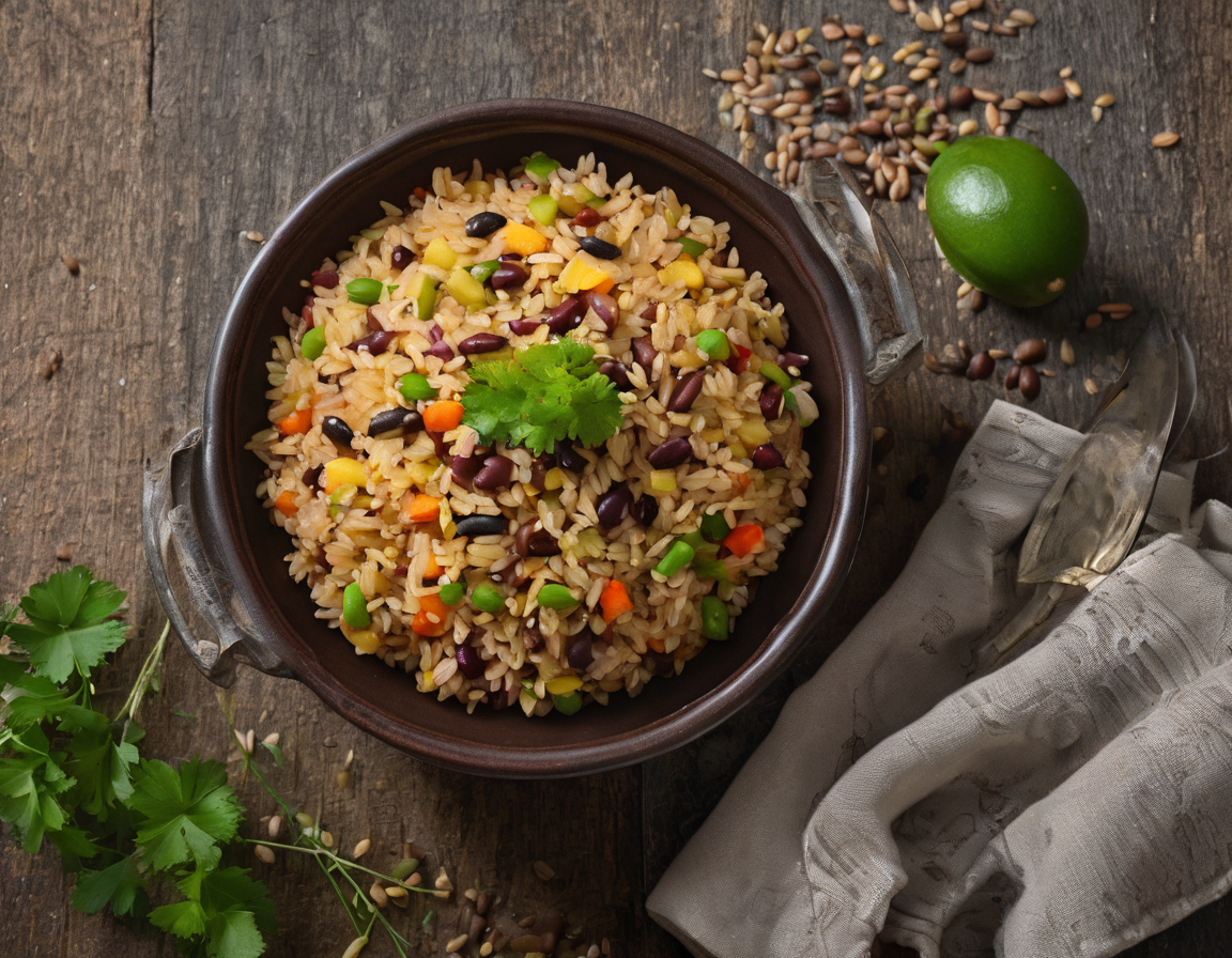 Arroz Integral con Verduras y Frijoles para el Estreñimiento Crónico