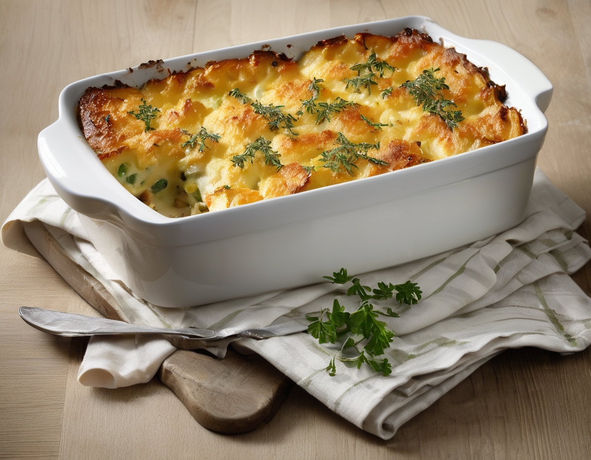 Gratin de Batata con Verduras y Hierbas