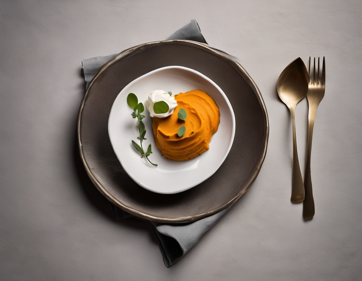 Puré de Batata Dulce con Crema de Almendras