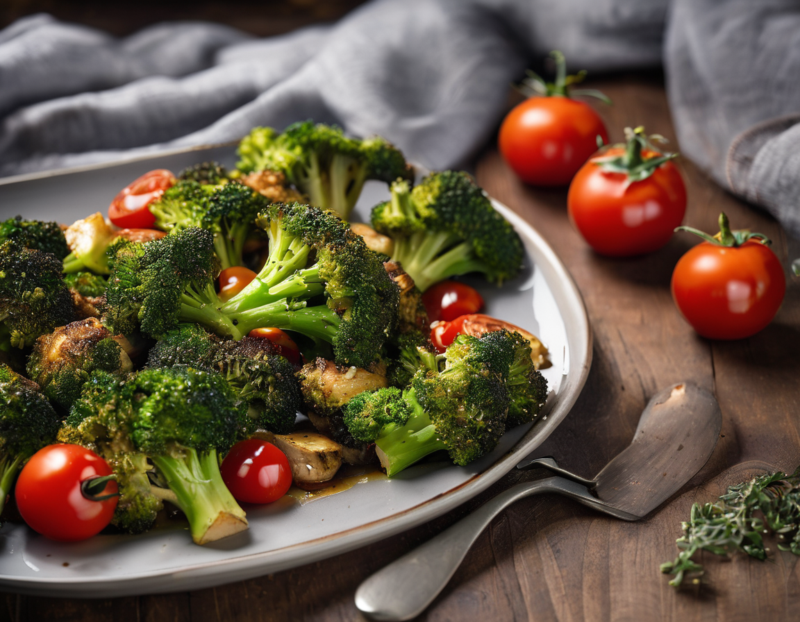 Brócoli al Horno con Pollo y Tomates Secos