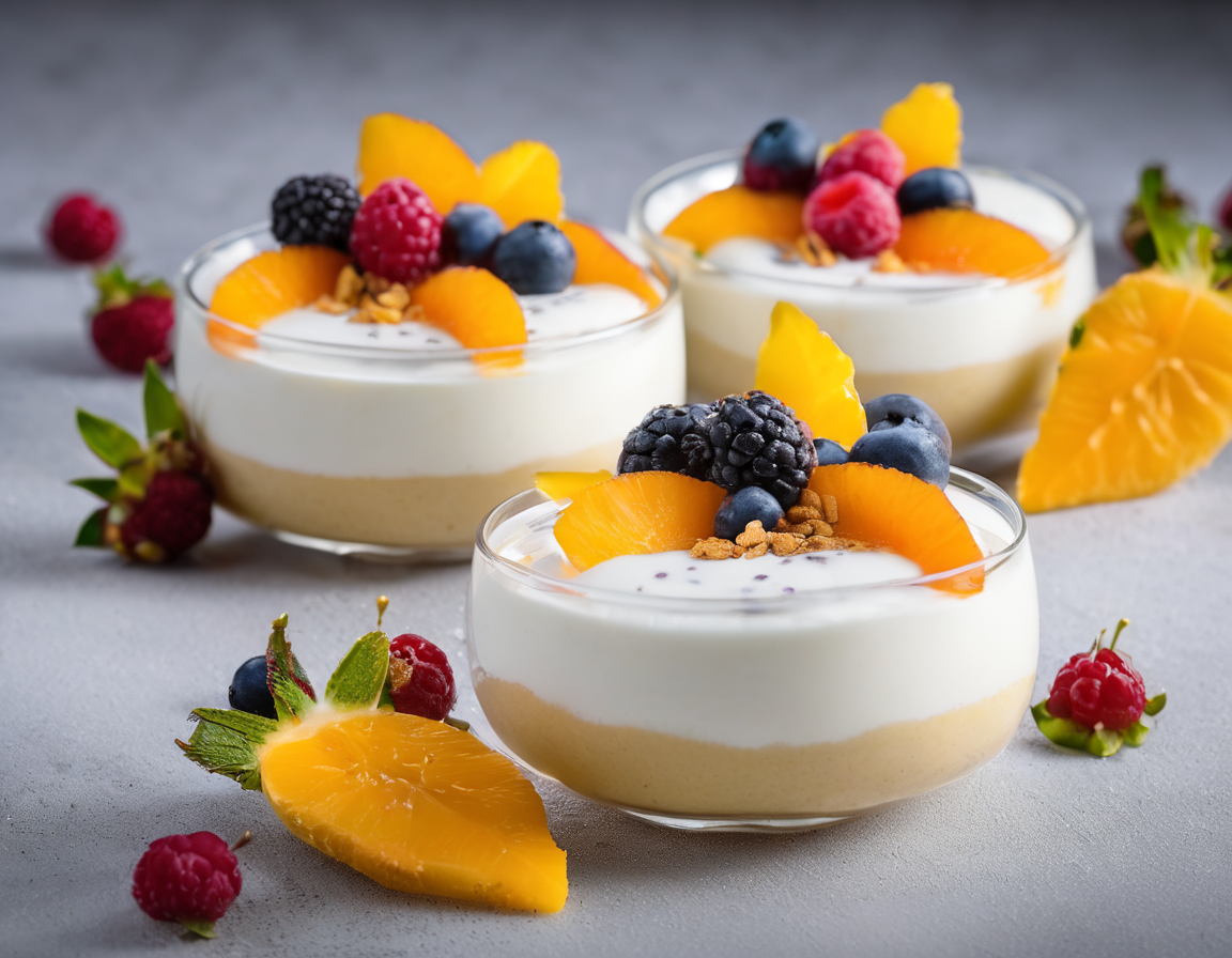 Pudín de Chía con Frutas Tropicales y Yogur