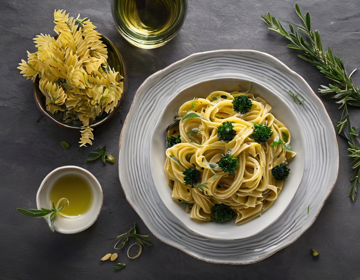 Pasta de Coliflor con Verduras y Aceite de Oliva