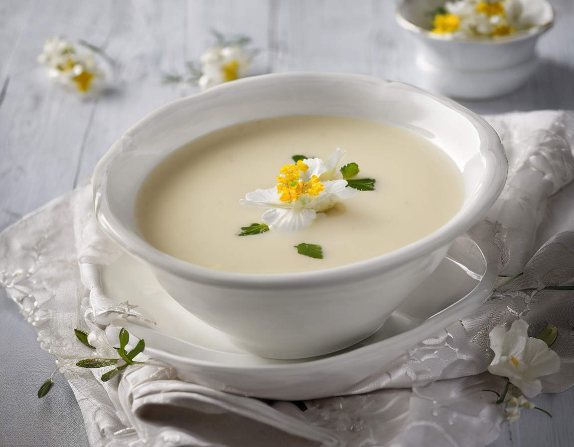 Sopa cremosa de coliflor estilo canadiense