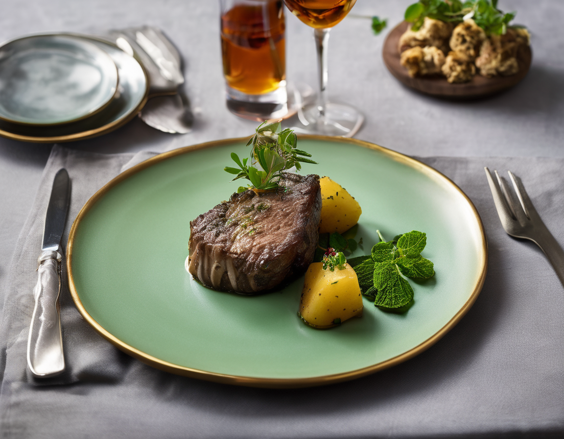 Cordero a la Menta con Patatas Dulces e Hinojo