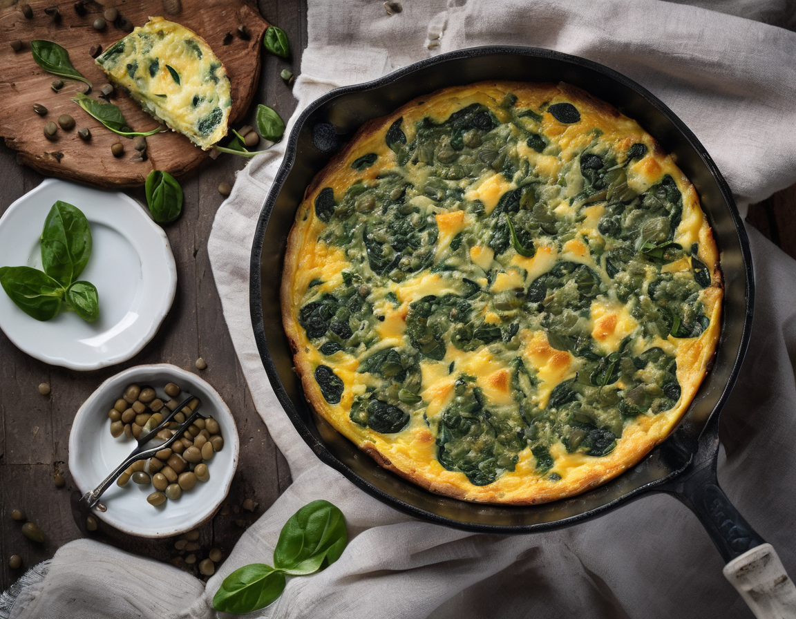 Frittata de Espinacas y Garbanzos al Estilo Mediterráneo