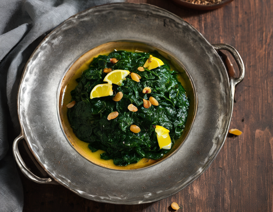 Espinacas Salteadas con Ajo y Limón