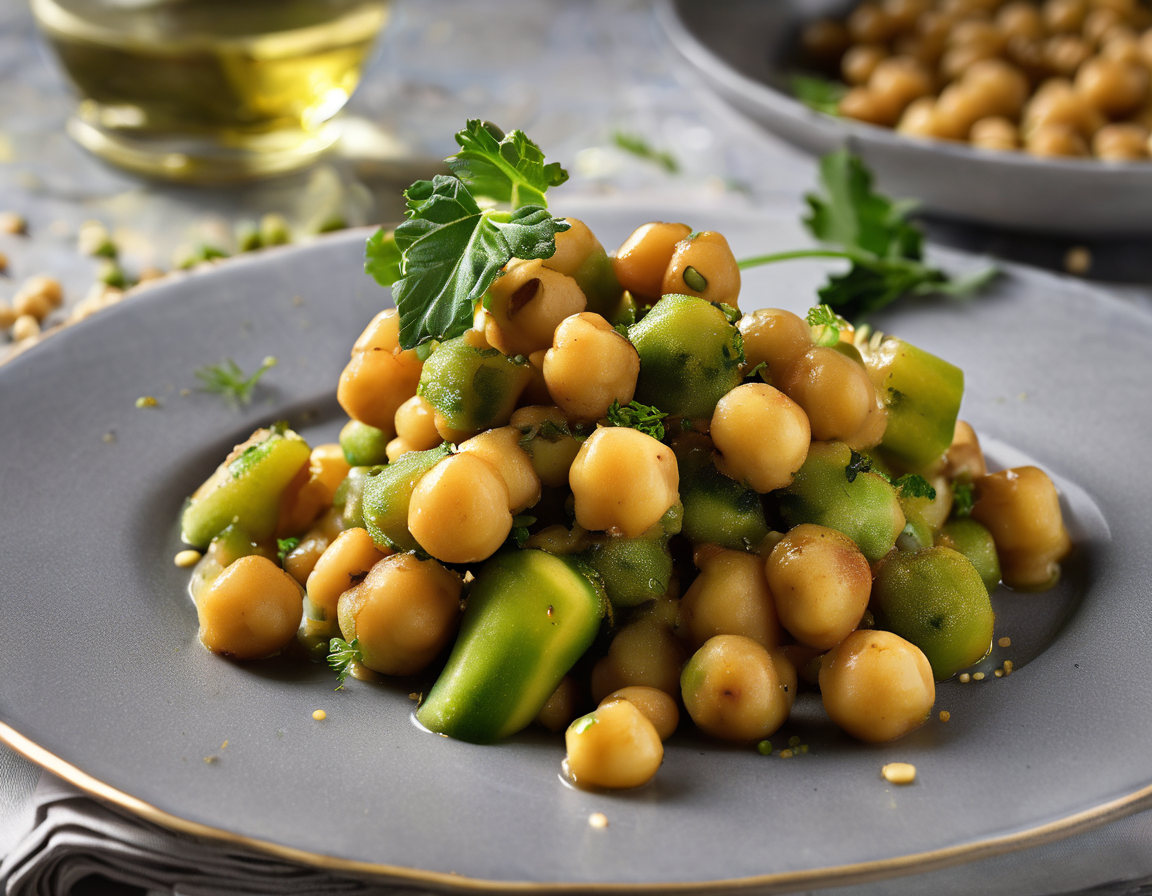 Garbanzos Suaves con Calabacín y Zanahoria