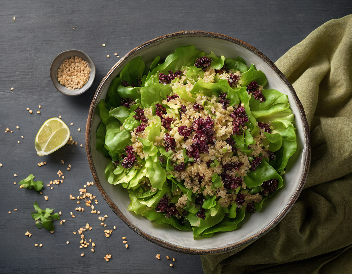 Ensalada Energética de Lechuga y Quinoa Rica en Fibra