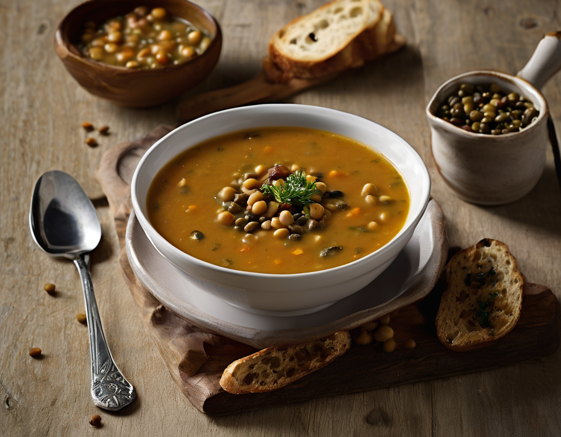 Sopa de Lentejas a la Toscana para Diabéticos