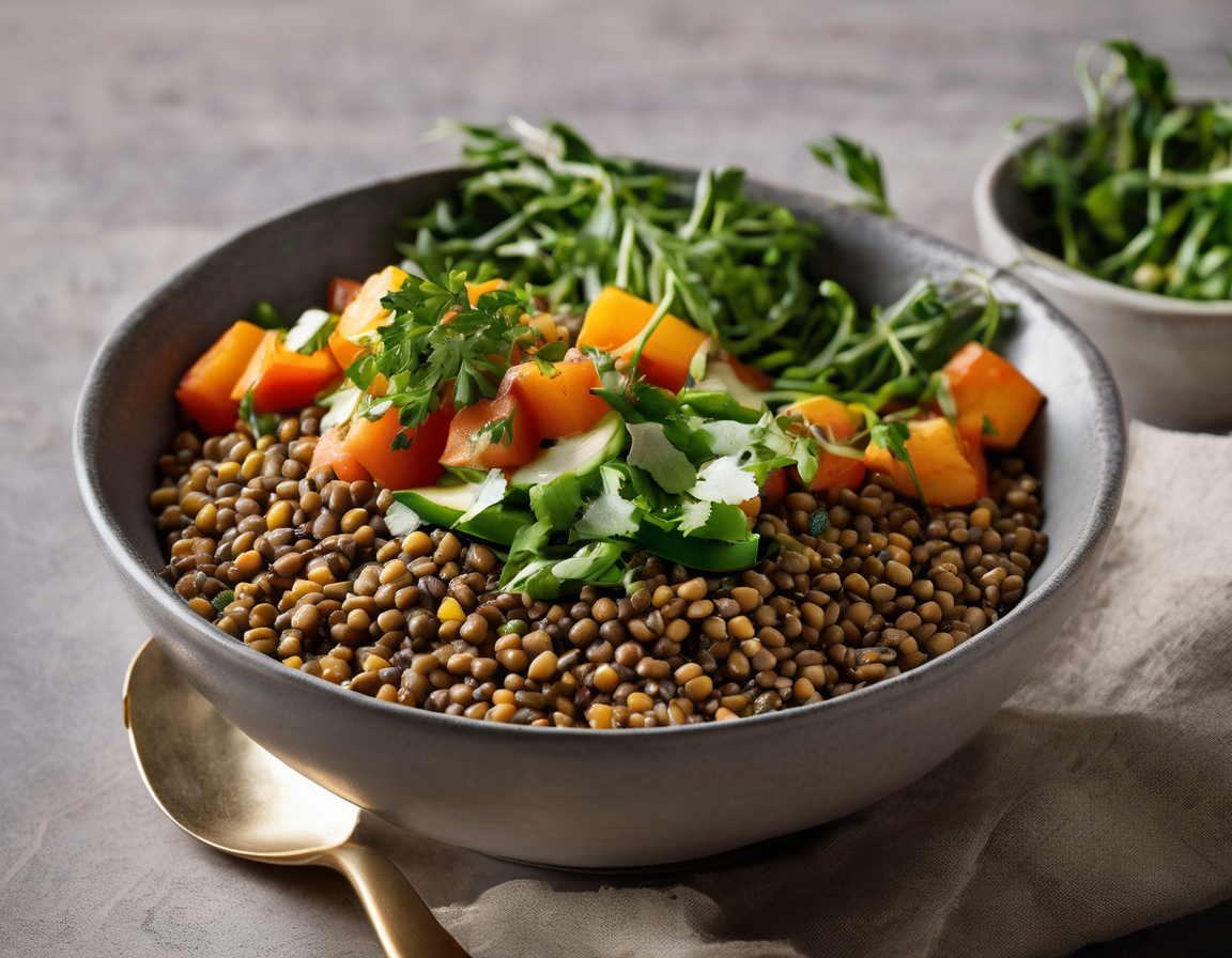Bowl de Lentejas y Verduras Bajo en FODMAP