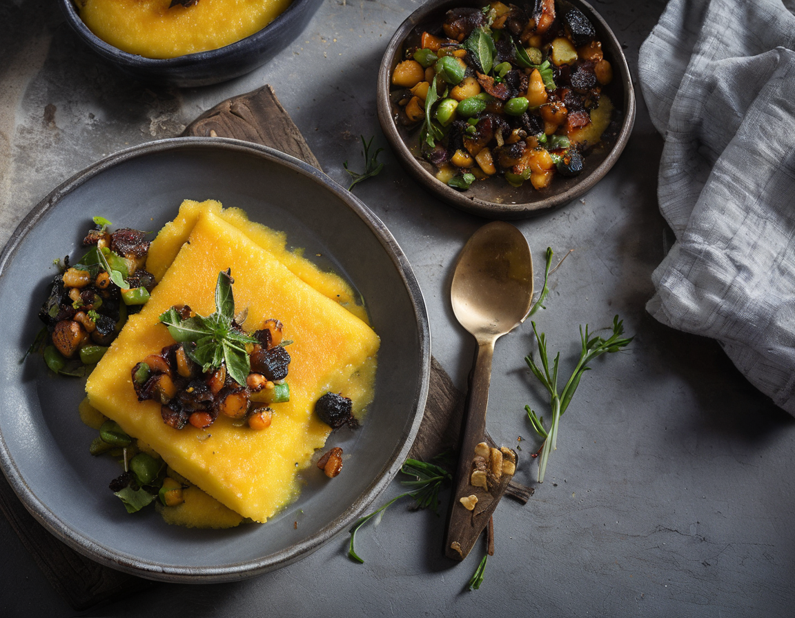 Polenta de Maíz con Verduras Mixtas al Horno