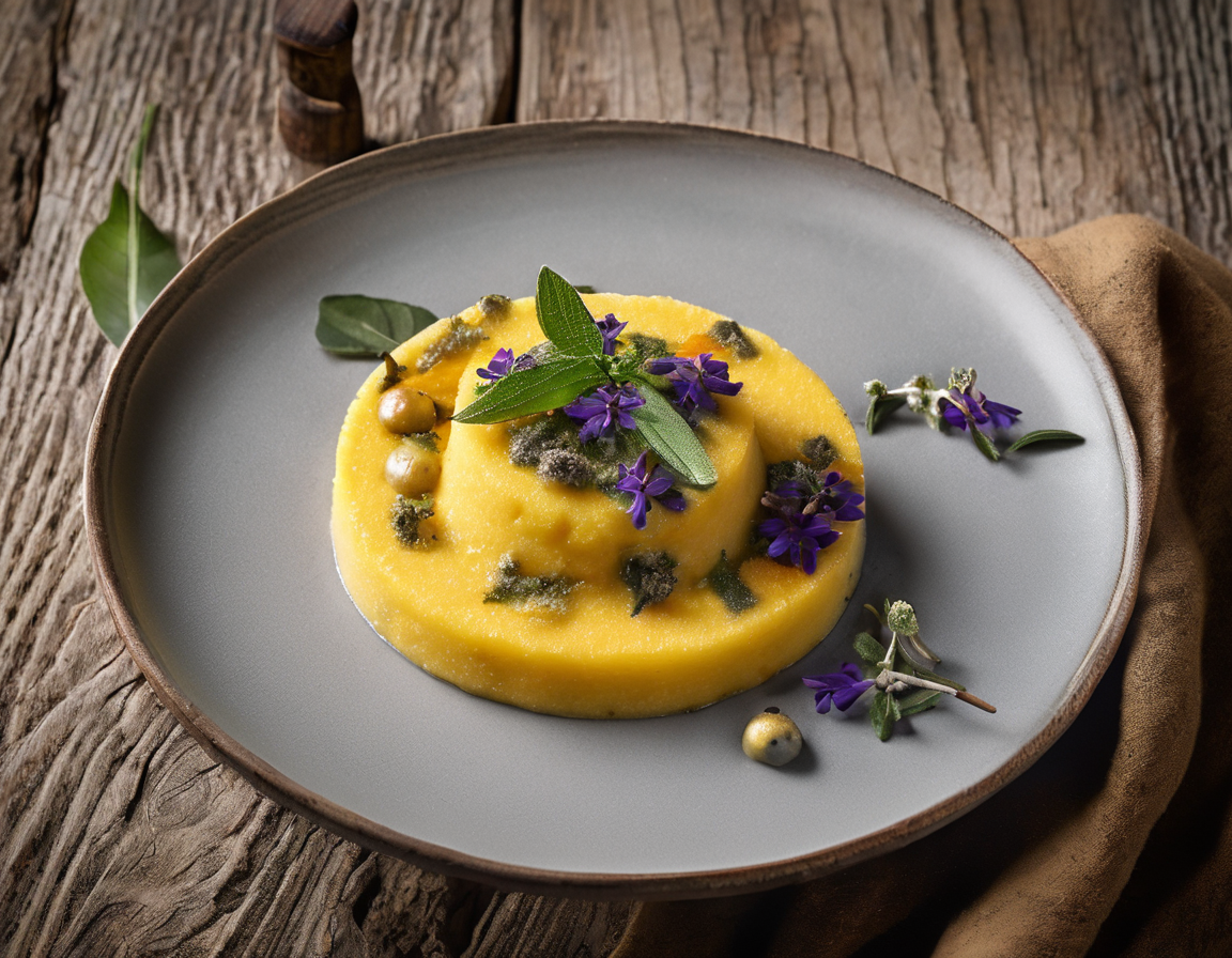 Polenta de Maíz con Verduras Asadas y Salvia